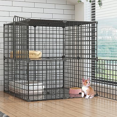 AEGCAOJH Katzenkäfig für den Innenbereich, Abnehmbarer Draht, Balkon, Katzenzucht, Meerschweinchenkäfig, Lebensraum für Kleintiere, Katzenbaum, ideal für 1–2 Katzen, Katzenzaun für den Auße AEGCAOJH Katzenkäfig für den Innenbereich, Abnehmbarer Draht, Balkon, Katzenzucht, Meerschweinchenkäfig, Lebensraum für Kleintiere, Katzenbaum, ideal für 1–2 Katzen, Katzenzaun für den Auße von AEGCAOJH