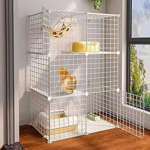AEGCAOJH Katzenkäfig für den Innenbereich, DIY, abnehmbares Katzenhaus aus Draht, Meerschweinchenkäfig, Lebensraum, Katzenbaum, Katzenzaun, Katzentransporter, Outdoor-Reisen, Wohnmobil, Cam AEGCAOJH Katzenkäfig für den Innenbereich, DIY, abnehmbares Katzenhaus aus Draht, Meerschweinchenkäfig, Lebensraum, Katzenbaum, Katzenzaun, Katzentransporter, Outdoor-Reisen, Wohnmobil, Cam von AEGCAOJH