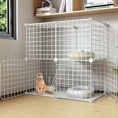 AEGCAOJH Katzenkäfig für den Innenbereich, Haushalt, DIY, großer Raum, Katzenhaus aus Metall, Balkon, Katzenzaun, geeignet für Kleintiere, Chinchilla, Frettchen, Meerschweinchenkäfig, einfa AEGCAOJH Katzenkäfig für den Innenbereich, Haushalt, DIY, großer Raum, Katzenhaus aus Metall, Balkon, Katzenzaun, geeignet für Kleintiere, Chinchilla, Frettchen, Meerschweinchenkäfig, einfa von AEGCAOJH