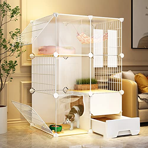 Große Katzenkäfige für den Innenbereich, Katzenzwinger, Laufstall für Katzen, Welpenlaufstall, DIY-Katzenlaufstall, abnehmbare Zwinger aus Metalldraht, ideal für 1–2 Katzen, weiß ( Große Katzenkäfige für den Innenbereich, Katzenzwinger, Laufstall für Katzen, Welpenlaufstall, DIY-Katzenlaufstall, abnehmbare Zwinger aus Metalldraht, ideal für 1–2 Katzen, weiß ( von AEGCAOJH