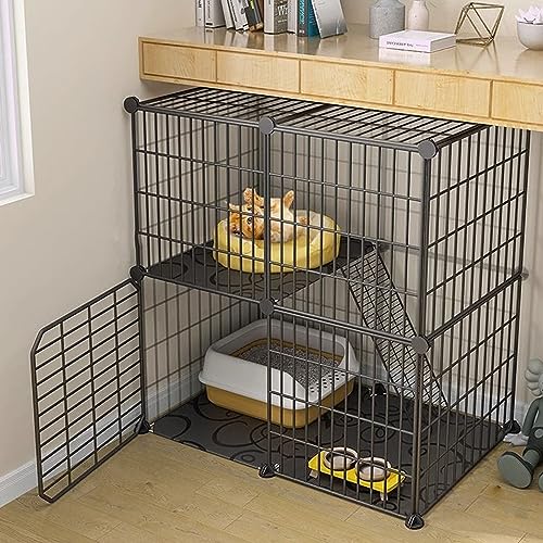 Katzenkäfig, Innen- und Außenkatzenkäfig, Draht, großes Katzenhaus, geeignet für Welpen, Chinchillas, Frettchen, Meerschweinchen, Käfig, Katzenzaun für draußen, Haustier, großer Sp Katzenkäfig, Innen- und Außenkatzenkäfig, Draht, großes Katzenhaus, geeignet für Welpen, Chinchillas, Frettchen, Meerschweinchen, Käfig, Katzenzaun für draußen, Haustier, großer Sp von AEGCAOJH
