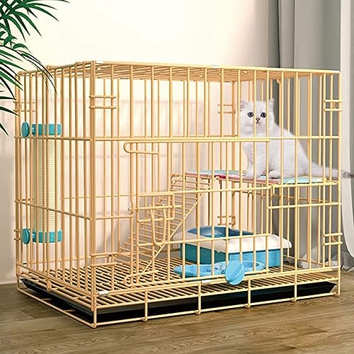 Katzenkäfig für Zuhause, großer Katzenzaun aus Metall, Faltbarer Katzenzaun für draußen, für Wohnmobile und Camping, mit Tablett, geeignet für Kleintiere, Frettchen, Katzen, Meersc Katzenkäfig für Zuhause, großer Katzenzaun aus Metall, Faltbarer Katzenzaun für draußen, für Wohnmobile und Camping, mit Tablett, geeignet für Kleintiere, Frettchen, Katzen, Meersc von AEGCAOJH