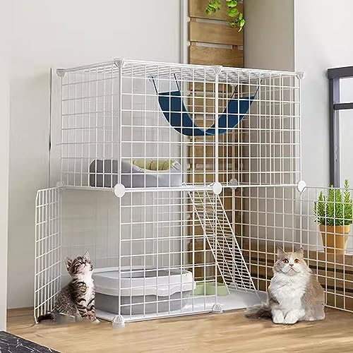 Katzenkäfig für den Innenbereich, DIY, abnehmbares Katzenhaus aus Draht, Meerschweinchenkäfig, Lebensraum, Katzenbaum, Katzenzaun, Katzentransporter, Outdoor-Reisen, Wohnmobil, Cam Katzenkäfig für den Innenbereich, DIY, abnehmbares Katzenhaus aus Draht, Meerschweinchenkäfig, Lebensraum, Katzenbaum, Katzenzaun, Katzentransporter, Outdoor-Reisen, Wohnmobil, Cam von AEGCAOJH