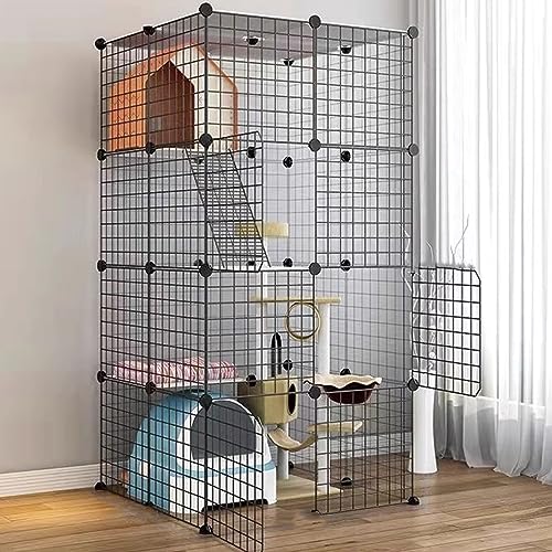 Katzenkäfig für den Innenbereich, großer Katzenzaun für zu Hause, Katzenzaun mit freiem Platz, Katzenbaum, großer Übungsbereich, Katzenhaus, Katzenhaus, Hundehütte, Meerschweinchen Katzenkäfig für den Innenbereich, großer Katzenzaun für zu Hause, Katzenzaun mit freiem Platz, Katzenbaum, großer Übungsbereich, Katzenhaus, Katzenhaus, Hundehütte, Meerschweinchen von AEGCAOJH