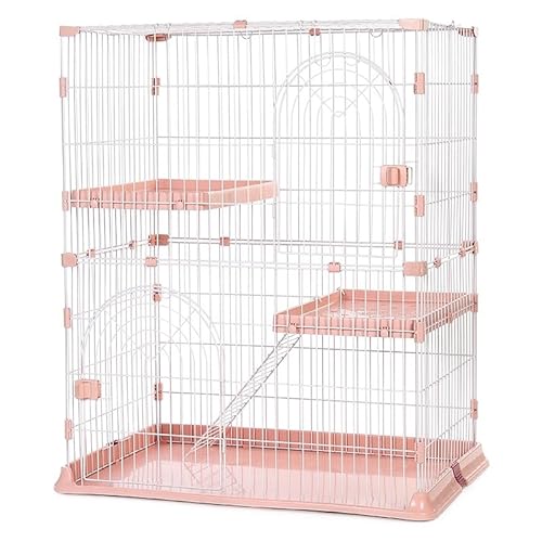 Katzenkäfig für den Innenbereich, großer Trainingsplatz, geruchsneutral, Katzenzaun, dicker Draht, stabil, doppellagig, großer Raum, Frettchenkäfig, Katzentransporter, ideal für 1 Katzenkäfig für den Innenbereich, großer Trainingsplatz, geruchsneutral, Katzenzaun, dicker Draht, stabil, doppellagig, großer Raum, Frettchenkäfig, Katzentransporter, ideal für 1 von AEGCAOJH