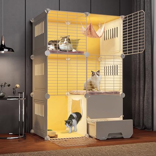 Katzenkäfige für den Innenbereich, Kleintierkäfig, Haustierkäfig, Katzengehege für den Außenbereich, zusammenklappbarer Haustierkäfig, Katzenkäfig für den Innenbereich mit Katzento Katzenkäfige für den Innenbereich, Kleintierkäfig, Haustierkäfig, Katzengehege für den Außenbereich, zusammenklappbarer Haustierkäfig, Katzenkäfig für den Innenbereich mit Katzento von AEGCAOJH
