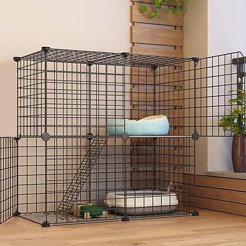 Katzenzaun für den Innenbereich, abnehmbar, DIY-Katzenkäfig aus Metall, Frettchenkäfig, Hundekäfig, Katzenzaun, Katzentransporter, Außenbereich, Wohnmobil, Camping-Katzenzaun, Katz Katzenzaun für den Innenbereich, abnehmbar, DIY-Katzenkäfig aus Metall, Frettchenkäfig, Hundekäfig, Katzenzaun, Katzentransporter, Außenbereich, Wohnmobil, Camping-Katzenzaun, Katz von AEGCAOJH