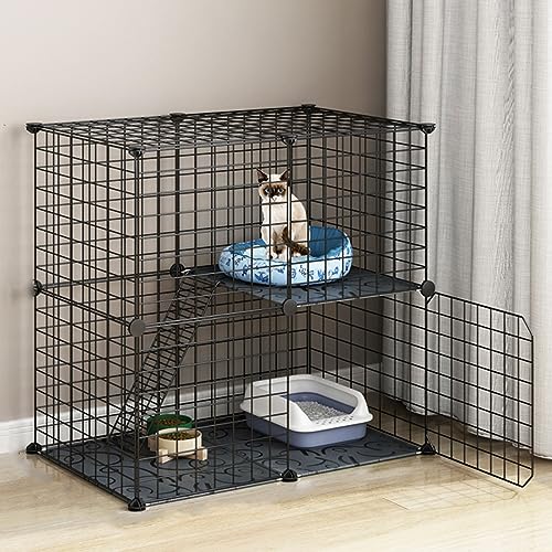 Katzenzaun für den Innenbereich, abnehmbar, DIY-Katzenkäfig aus Metall, Frettchenkäfig, Hundekäfig, Katzenzaun, Katzentransporter, Außenbereich, Wohnmobil, Camping-Katzenzaun, Katz Katzenzaun für den Innenbereich, abnehmbar, DIY-Katzenkäfig aus Metall, Frettchenkäfig, Hundekäfig, Katzenzaun, Katzentransporter, Außenbereich, Wohnmobil, Camping-Katzenzaun, Katz von AEGCAOJH