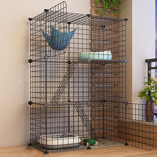 Katzenzaun für den Innenbereich, abnehmbar, DIY-Katzenkäfig aus Metall, Frettchenkäfig, Hundekäfig, Katzenzaun, Katzentransporter, Außenbereich, Wohnmobil, Camping-Katzenzaun, Katz Katzenzaun für den Innenbereich, abnehmbar, DIY-Katzenkäfig aus Metall, Frettchenkäfig, Hundekäfig, Katzenzaun, Katzentransporter, Außenbereich, Wohnmobil, Camping-Katzenzaun, Katz von AEGCAOJH