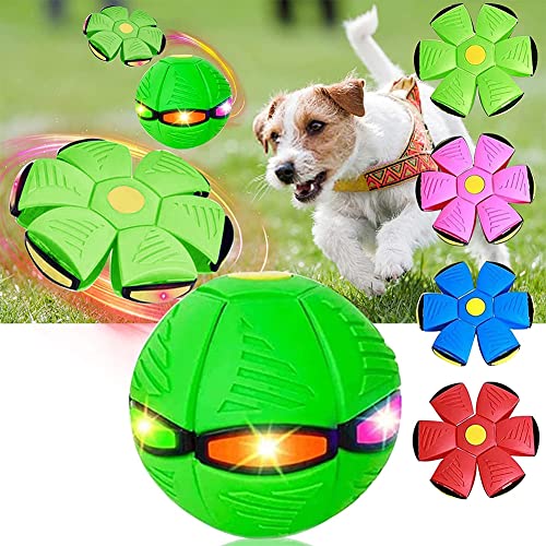 AEHO Pet Toy Flying Saucer Ball, Frisbee Ball, Hund Spielzeug, Haustier Spielzeug Frisbee Ball, Haustier Frisbee Ball, Hund Frisbee Ball,Grün,3 Lights von AEHO