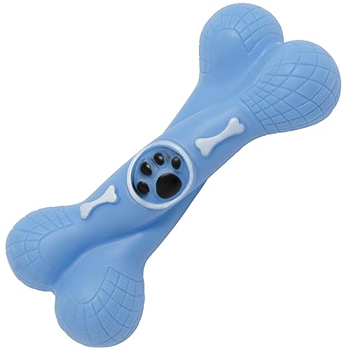 AERZETIX - C67686 - Kauspielzeug mit geräuschen - für Hunde - knochenförmig 150 mm - wurf- und fangspiele für Haustiere - aus Gummi - Farbe blau von AERZETIX