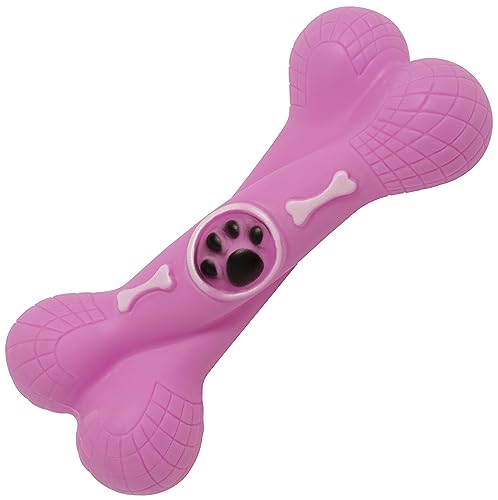 AERZETIX - C67688 - Kauspielzeug mit geräuschen - für Hunde - knochenförmig 150 mm - wurf- und fangspiele für Haustiere - aus Gummi - Farbe rosa von AERZETIX