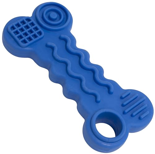 AERZETIX - C68564 - Kauspielzeug für Hunde in Knochenform 95 mm - wurf- und fangspiele für Haustiere - aus Gummi - Farbe blau von AERZETIX