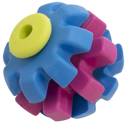 AERZETIX - C68662 - Kauspielzeug für Hunde kugelförmiger leckerli-Spender kroketten mit noppen Ø65 mm - aus Gummi - Farbe blau rosa grün von AERZETIX