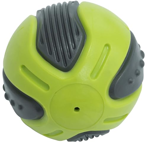 AERZETIX - C74204 - Kauspielzeugball für Hunde, 63 mm - wurfspiele, apportieren, kauen - aus Gummi - Farbe: grün und grau von AERZETIX