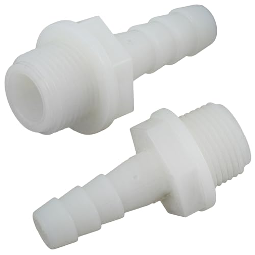 AERZETIX - C75001 - Satz mit 2 Anschlüssen männlich gerillt gerade 3/8'' x Ø10mm zum Schrauben - außengewinde - anschlussadapter bewässerungskreis bewässerungssystem - aus polyamid - Farbe weiß AERZETIX - C75001 - Satz mit 2 Anschlüssen männlich gerillt gerade 3/8'' x Ø10mm zum Schrauben - außengewinde - anschlussadapter bewässerungskreis bewässerungssystem - aus polyamid - Farbe weiß von AERZETIX
