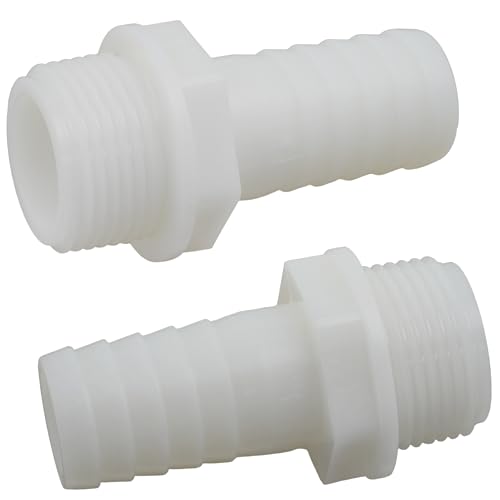 AERZETIX - C75011 - Satz mit 2 Anschlüssen männlich gerillt gerade 1'' x Ø25mm zum Schrauben - außengewinde - anschlussadapter bewässerungskreis bewässerungssystem - aus polyamid - Farbe weiß AERZETIX - C75011 - Satz mit 2 Anschlüssen männlich gerillt gerade 1'' x Ø25mm zum Schrauben - außengewinde - anschlussadapter bewässerungskreis bewässerungssystem - aus polyamid - Farbe weiß von AERZETIX