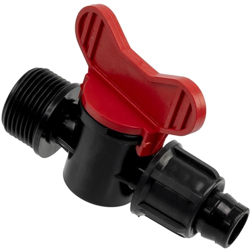 AERZETIX - K37164 - Satz mit 3 Absperrventile 16x26mm für flachen gartenschlauch Ø16mm Druck 4 bar - außengewindeventil für tropfbewässerungssystem von AERZETIX