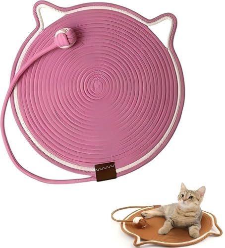Katzenkratzmatte, Haustiere Dual Kratzpad Katzenbett Natürliche Baumwolle Seil Katzenmatte Spielzeug Katze Kratzmatte für Indoor (#2) von AESZITTEW