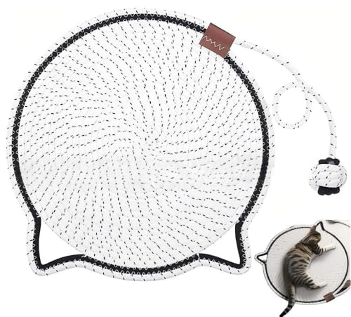 Katzenkratzmatte, Haustiere Dual Kratzunterlage Haustierbett Natürliche Baumwolle Seil Hundematte Spielzeug Dual Kratzbrett Katze Schlafunterlage für Indoor (#5) von AESZITTEW