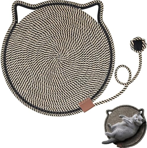 Katzenkratzmatte, Haustiere Dual Kratzunterlage Haustierbett Natürliche Baumwolle Seil Hundematte Spielzeug Dual Kratzbrett Katze Schlafunterlage für Indoor (#7) von AESZITTEW