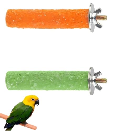 Papageien-Sitzstangen, 2 Stück, Vogelkäfig-Scheuerständer, Stange, Krallenschärfkäfig, Käfig, Pfotenschleifspielzeug Papageien-Sitzstangen, 2 Stück, Vogelkäfig-Scheuerständer, Stange, Krallenschärfkäfig, Käfig, Pfotenschleifspielzeug von AESZITTEW