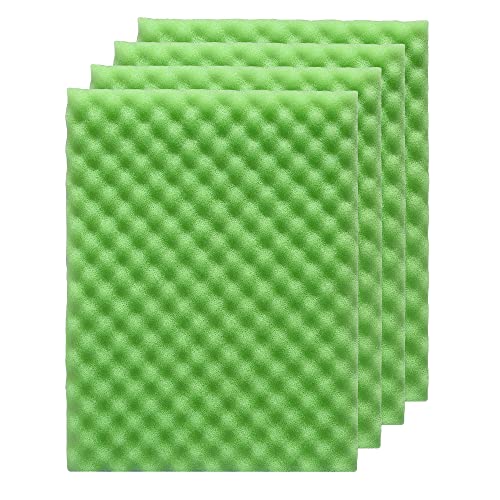 AFACYGN 4 Stück Aquarium-Filtermedien Bio-Schwamm-Pad, 40,6 x 30,5 x 2,5 cm, Fischteich-Schaumstofffilter 20/30/40 PPI (grün, 40 ppi) von AFACYGN