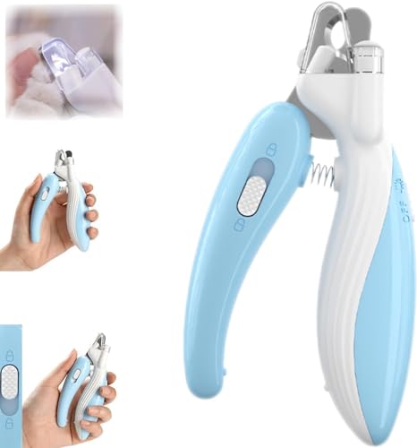 AFGQIANG LED Light Pet Nail Clippers - 2024 Pet Nail Clippers with LED Light Professional Grooming Tool for Dogs and Cats, Pet Nail Clippersand Trimmers, USB Rechargeable, Vet Recommended (Blue) von AFGQIANG
