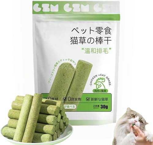 Cat Grass Teething Stick - Cat Grass Chew Stick,Grinding Rod Chew Toy Teeth Cleaner,Natural Grass Molar Rod for Cat,Kitten Chew Stick,Chew Stick for Cats,Cat Teeth Cleaning Cat Grass Stick (1Bag) von AFGQIANG