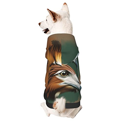 Hunde-Kapuzenpullover mit Adlerkopf, Haustierkleidung mit Hut, weicher Mantel für kleine, mittelgroße und große Hunde von AFINDI