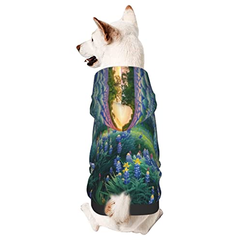 Hunde-Kapuzenpullover mit Hut, weicher Mantel für kleine, mittelgroße und große Hunde, Lavendelfarben von AFINDI