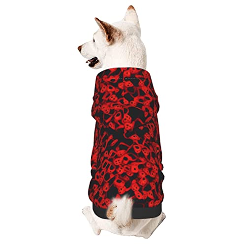 Hunde-Kapuzenpullover mit Totenkopf-Aufdruck, Haustierkleidung mit Hut, weicher Mantel für kleine, mittelgroße und große Hunde von AFINDI