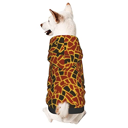Hunde-Kapuzenpullover mit Vasen-Aufdruck, Haustierkleidung mit Hut, weicher Mantel für kleine, mittelgroße und große Hunde von AFINDI