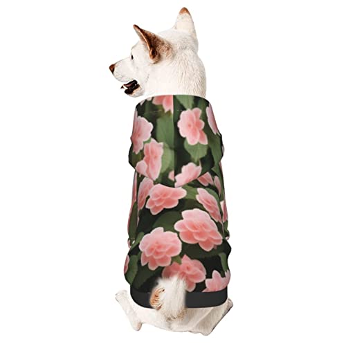 Hunde-Kapuzenpullover mit chinesischer Rose, mit Mütze, weicher Mantel für kleine, mittelgroße und große Hunde von AFINDI