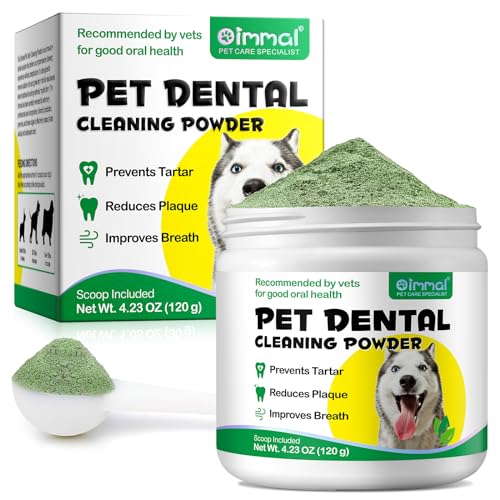AFITMOE Hundezahnreinigungspulver, Hundezahnpulver mit Probiotika, entfernt effektiv Zahnstein, Plaque, Flecken, Mundgeruch, Hundezahnreinigung, unterstützt die Mundpflege für kleine, mittelgroße und von AFITMOE