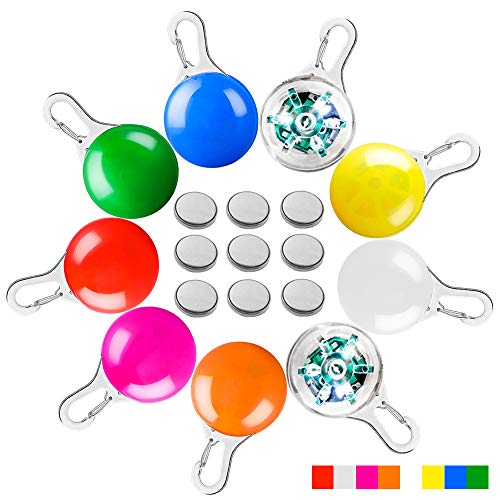 AFUNTA LED-Halsband für Hunde und Katzen, 9 Stück zum Anklipsen, für Hunde, LED-Lichter, Sicherheitsleuchte für Haustiere, 9 Farben, inklusive 9 Batterien AFUNTA LED-Halsband für Hunde und Katzen, 9 Stück zum Anklipsen, für Hunde, LED-Lichter, Sicherheitsleuchte für Haustiere, 9 Farben, inklusive 9 Batterien von AFUNTA