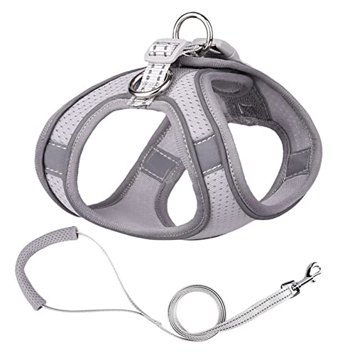 Sicherheitswesten Reflektierende Hundegeschirr Leine Set Nylon Haustier Katze Harness Hundeleine Verstellbare Haustiergurtweste for Welpen Medium Hund Haustierbedarf Reflektierende Westen (Color : Gr von AGBARR