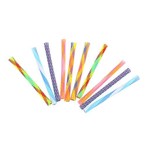 AGONEIR Dünne, bunte Federn für zufällige Farbe, für Frühlingsspielzeug-Set für verspielte, flexible Plas-Spielzeuge, interaktiv, 10 Stück von AGONEIR