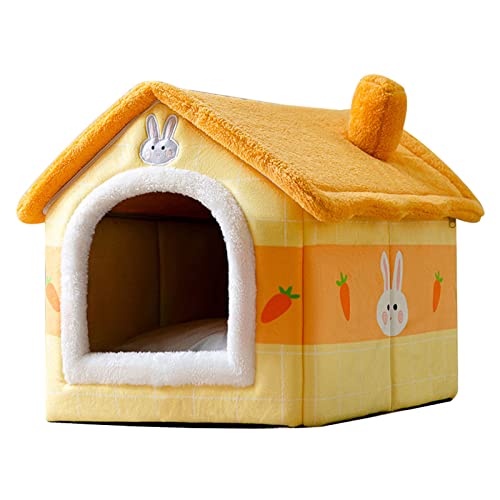 Hütte für Haus, Bett, Zelt für kleine bis große Katzen, maschinenwaschbar, weiches Kissen, rutschfeste Unterseite, Hundehütte von AGONEIR