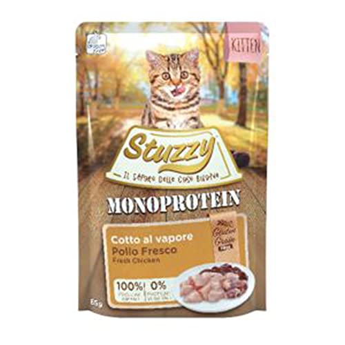 AGRAS DELIC STUZZY KOT SASZ.85G MONIPROTEIN GATTE Nassfutter mit Huhn / 1 Stück von Stuzzy