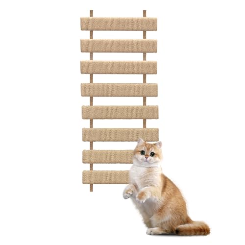 AGRICUE Katzenklettergerüst, Brücke, Katzenleiter, Sisalseil, Katzenbaum, Turm, Verwendung für Käfig, Haustiermöbel, Spielzeug (Holz, 50,8 cm, 1) von AGRICUE