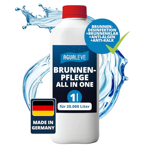 AGUALEVE® Brunnenpflege All in One 1 Ltr. *NEU* | Desinfektion, Algenschutz, Kalkschutz und Kristallklareffekt | für alle Brunnen geeignet, die Nicht säureempfindlich sind | Made in Germany AGUALEVE® Brunnenpflege All in One 1 Ltr. *NEU* | Desinfektion, Algenschutz, Kalkschutz und Kristallklareffekt | für alle Brunnen geeignet, die Nicht säureempfindlich sind | Made in Germany von AGUALEVE