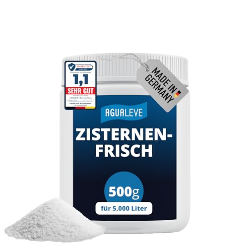 AGUALEVE® Zisternenfrisch 500g *NEU* | hält Regenwasser frisch & rein, zum Gießen geeignet | für alle Zisternen & Regenwassertonnen | Made in Germany | für 5.000 Liter Regenwasser | Note 1,1 von AGUALEVE