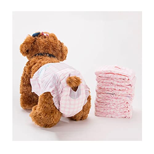 Dog Wraps Einweg-Windeln für weibliche Hunde -XXS Bequeme verstellbare Unterwäsche für Haustiere, Taille 14-28 cm (Farbe : 30 Stück) von AGYH