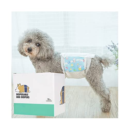 Einweg-Hundewindeln für männliche Hunde, Größe L, weiche und bequeme Haustierwindeln für große und mittelgroße Hunde, Taille 40–54 cm (Farbe: 20 Stück) von AGYH