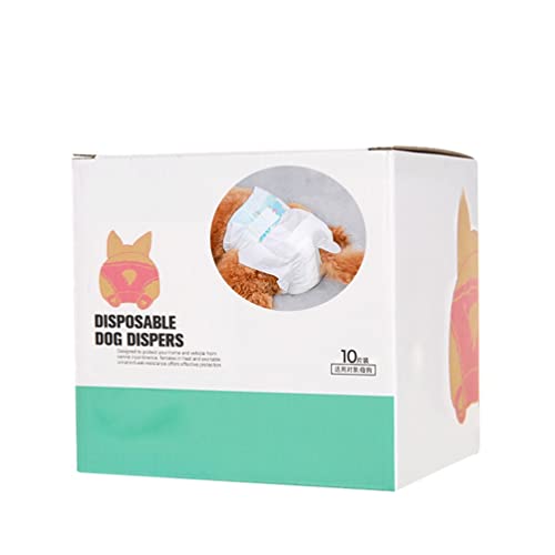 Einweg-Windeln für Hündinnen, Hundehöschen mit Display-Streifen, verstellbare Taille, 10 Stück (Größe XL: XL) von AGYH
