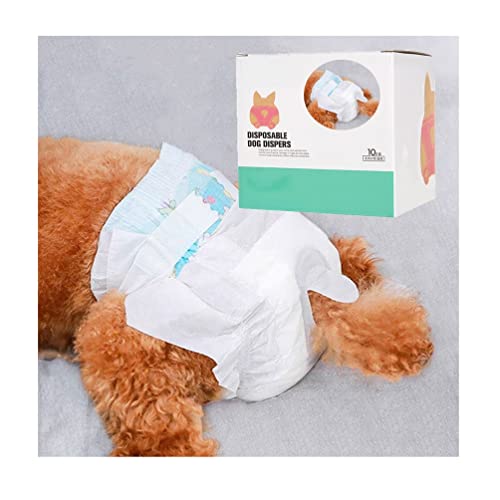 Einwegwindeln für Hündinnen, Größe XS, weiche und bequeme Haustierwindeln für kleine Hunde, Taille 31–42 cm (Farbe: 30 Stück) von AGYH