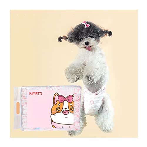 Einwegwindeln für Hündinnen – XS, bequeme und verstellbare Hundeunterwäsche, Taille 24–60 cm (Farbe: 60 Stück) von AGYH
