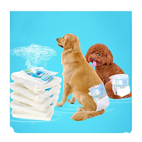 Hundewindeln für Hündinnen, Größe XL, verstellbare Taille und auslaufsichere Hundeunterwäsche für große und mittelgroße Hunde, Taille 36–48 cm (Farbe: 30 Stück) von AGYH