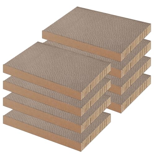 AGYM Katzenkratzer, Katzenkratzbrett für Indoor-Katzen und Kätzchen, große Katzenkratzmatte, langlebig und recycelbar, aus Karton, 8 Packungen AGYM Katzenkratzer, Katzenkratzbrett für Indoor-Katzen und Kätzchen, große Katzenkratzmatte, langlebig und recycelbar, aus Karton, 8 Packungen von AGYM